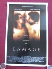 Listing image for DAMAGE US ONE SHEET ROLLED POSTER JEREMY IRONS JULIETTE BINOCHE 1992
