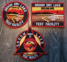 Listing image for Area 51 Groom Lake Dreamland UFO UAP Iron/Sew On Patches Aliens EBE ET FREE P&P