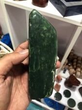 Listing image for 700g Polished Nephrite Jade Gemstone Natural Crystal Mineral Display Piece