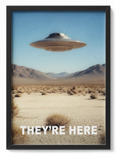 Listing image for They're Here S4 Poster (Framed) - Bob Lazar - 24 x 32 CM