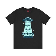 Listing image for New Jersey UFO UAP T-Shirt -- Looking For Answers in New Jersey