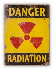 Listing image for Danger Radiation Metal Warning Sign For Garage Man Cave Wokshop Shed
