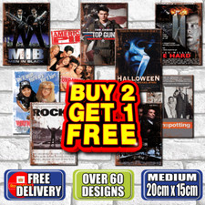Listing image for Movie Metal Signs Poster Shed Bar Pub Wall Cinema Mancave Garage Retro Film Tin